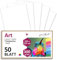 Blanko Postkarten im Maxi-Format I 50er Set I 300 g/m² I zum Selbstgestalten I 235 x 125 mm I DIY Grußkarten weiß I starker - dicker Karton zum beschreiben bemalen I dv957