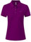 AjezMax Damen Poloshirt Kurzarm Oberteile Leichte Golf Top mit Polokragen Sommershirts Unifarben Dunkel lila Größe X-Large