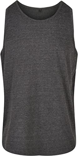 Build Your Brand Basic Tank T-Shirt, Charcoal, L Homme