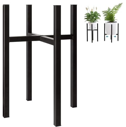 TSKDKIT Support Porte Pot Plante Métal Supports de Pots de Fleurs 38cm Ajustable Support pour Plantes Exterieur Intérieurs Support à Plantes pour Jardin, Balcons etc