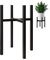 TSKDKIT Black Metal Stand for Plants 40cm Adjustable Flower Pot Holder Indoor Outdoor Planter Pot Rack Holder Heavy Duty Tall Plant Stand for Garden Home Office (Adjusted Range 10'' to 16'' )