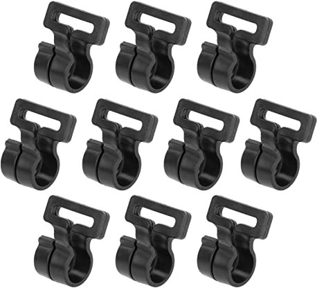 Colcolo 10Pcs Camping Zeltstange Haken Markisen Haken Winddicht Post Clips Schwarz für Party Weihnachten Outdoor Aktivität Zelt Wandern
