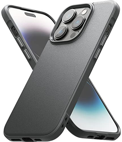 Ringke Onyx Compatible with iPhone 14 Pro Max Case, Extreme Tough Flexible Silicone Type TPU Shockproof Rugged Bumper Full Protection Cover for 6.7-Inch (2022) - Dark Gray