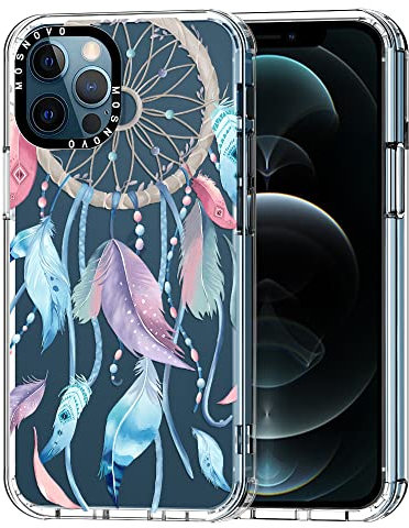 MOSNOVO für iPhone 12 Pro Max Hülle – Durchsichtige, schlanke, stoßfeste TPU+PC-Handyhülle, [6,6 Fuß Fallschutz/Anti-Abziehen] - Traumfänger