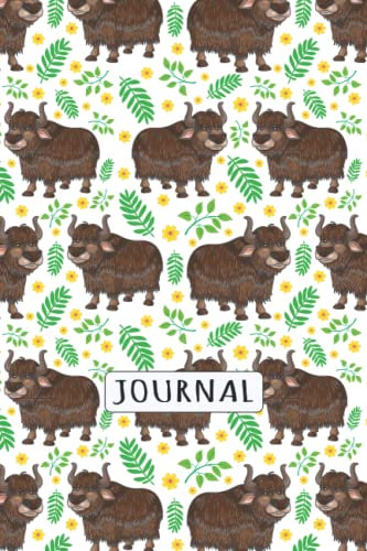 Yak Journal: Yak Lovers Blank Lined Journal Notebook for Women, Girls, and Kids