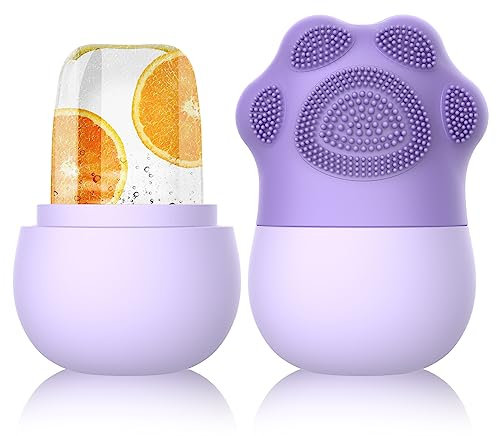 GeeRic Ice Roller,Silikon-Eis Gesichtsreinigungsbürste,GesichtGesichtsmassag,Facial Eisroller, Gesicht Straffung, Anti-Aging Falten Straffen Dunkle Ringe Reduzieren Muskelkater