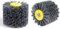 EXLECO 2Pcs Spazzole Nylon #80 Grana Rettifica Abrasivi Spazzola Spazzola per Lucidatura Spazzola per Legno, Rullo Abrasivi Wire, Spazzola per Satinatrice per Diametro 19mm Levigatrice Spazzola Nero