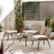 Furniturebox UK Lisbon Natural Beige Wicker Style Rattan Outdoor Sofa & Chair Set, PE Rattan & Beige Cushions, 2 Chairs 2 Seater Garden Bench & Coffee Table