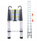 4.4M Extendable Alumimium Telescopic Ladder with Stable Hooks, Lightweight Portable Loft Ladders, Extension Ladder Max Load 150kg