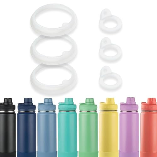 BOSORIO 3 Sets Gaskets Compatible with TAKEYA Actives 18oz 22oz 24oz 32oz 40oz Water Bottle, Replacement Rubber Seal Part for Spout Lid(Not for TAKEYA Originals)