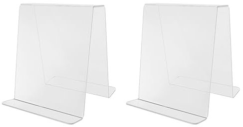 EXCEART 2stücke Acryl Buchständer Und Schallplattenständer Transparentes Für Vinyl Und Bücher Stabiler Und Praktischer Aufbewahrungshalter Für Schreibtisch Und Ausstellungen