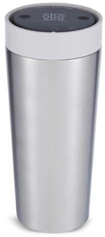Circular and Co Wiederverwendbare Kaffeetasse – 100% auslaufsicher, vollständig verschließbar – Thermo-Reisebecher aus Edelstahl – isoliert für 6 Stunden – einfaches Einhandöffnen – 454 ml