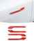 EULIMBQS Carbon Fiber Door Handle Cover for Tesla Model 3 2017-2023 Door Handle Trim Sticker Cover for Tesla Model Y 2020-2023 (Red)