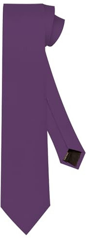 SycloPak Lila Krawatte Herren 8cm schmal Hochwertige Seide Krawatten für Business, Hochzeit Party Einfarbig Elegant Schwarz Rote Navy Grün Lila