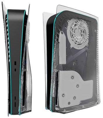 Coque Transparente pour PS5 - Plaques Latérales de Rechange Rigides Résistantes aux Chocs - Version Disque