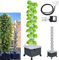 WJYTDHIQS 15 Etagen, 45 Löcher, Hydrokultur-Turm-Set, Aquaponik-Anbausystem, erdloses Hydrokultur-Turm-Anbausystem für Kräuter und Gemüse, Für Die Gartenarbeit In Der Küche Zu Hause