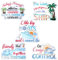 5pcs Cruise Door Magnets Signs, 5 Styles Large Cruise Ship Door Magnets Reusable Cruise Door Magnetic Decorations Cruise Ship Door Decorations for Cruise, Ship, Car, Refrigerator