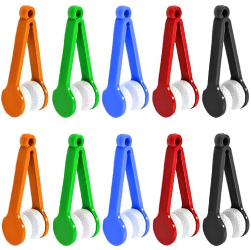 Xrten Brillen Mikrofaser Reinigung Bürste,Mini Tragbare Brillenreiniger,Pocket Cleaner Brille für Reisen,Spurlos Hinterlassen Brillenwischwerkzeug für Brillen,Sunglasses,Kurzsichtige Brille 10 Stücke