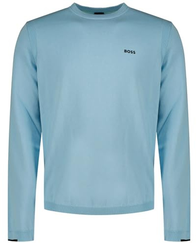 BOSS Men's K_Ever-x Cn Knitted_Sweater, 451light/pastel Blue, L