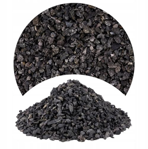 TD STONES Aquarium Kies Schwarz 3-5mm (25kg) Bodengrund für Süßwasser & Meerwasser Aquarienkies Natur Zierkies, Mineralisches Substrat Dekosteine für Aquarium Pflanzen Echt & Garnelen Zubehör
