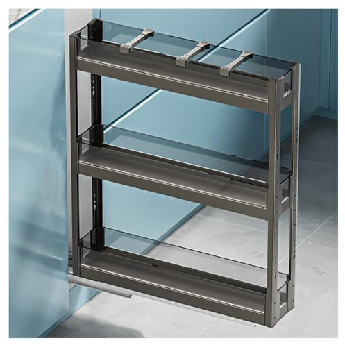 Nizer Armoire coulissante avec capacité de charge de 16,5 IBS à décoller et coller sous l'évier pour salle de bain et garde-manger (305 x 430 x 505 mm)