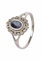 mantraroma Damen Ring Silber mit Stein Onyx Edelstein schwarz dezent verspielt