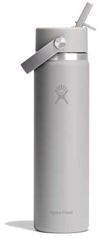 Hydro Flask 24 Oz Wide Flex Straw Cap Bottle - Insulated Stainless Steel - Wide Straw Lid, Non Spill, Leakproof in Tonal Birch