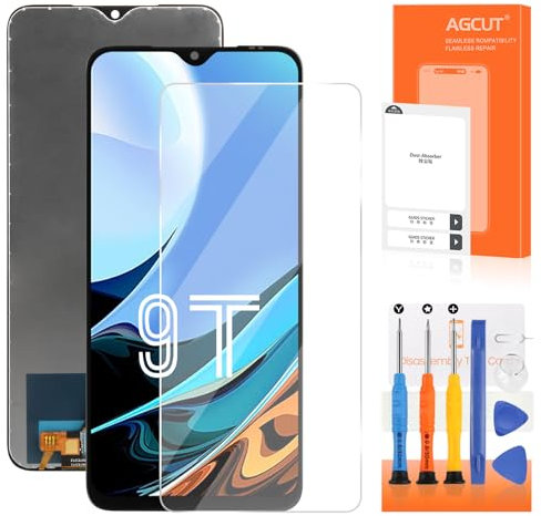 AGCUT Pantalla LCD para Xiaomi Poco M3/Redmi 9T Display M2010J19CG M2010J19CI Pantalla para Redmi 9T M2010J19SG M2010J19SY Pantalla LCD Pantalla táctil Ensamblaje con Pieza de Reparación, Negro