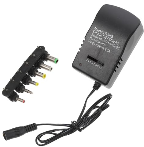 LOLIPPYY Einstellbares Netzteil 3v-12v mit Kurzschluss und Überspannungsschutz Kunststoff Ladegerät für Haushaltsgeräte LED Beleuchtung und Monitore
