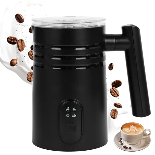 Milk Frother Electric 4-in-1, Automatic Milk Frothers 350ml Large Capacity Hot & Cold Milk Foamer for Coffee, Cappuccinos, Macchiato, Latt