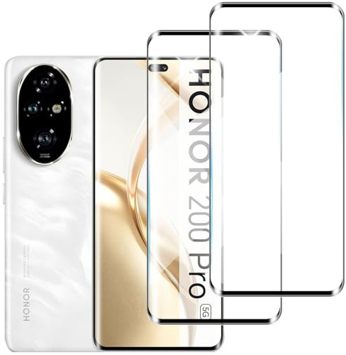 skoxno [2 Piezas] Protector Pantalla para Honor 200 pro Cristal Templado,pantalla curva 3D,Dureza 9H, Antihuellas, Sin Burbujas, Antiarañazos, Cristal Templado Alta Definicion