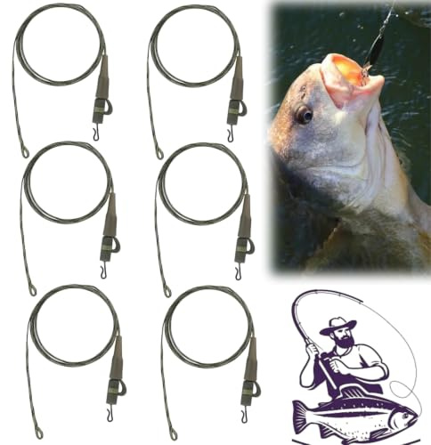 6 Stück Karpfen Zubehör Clip, Karpfenangeln FüHrer Kernlinie Karpfen Clip | Helicopter Rigs Safety Lead Clip Rig Vorfach, Wechselwirbel Clips zum Karpfenangeln Leadclip für Karpfenanfänger
