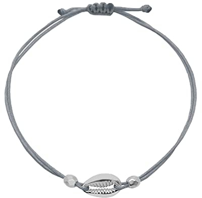 Selfmade Jewelry Armband Kauri Muschel Handgemachtes Makramee Bändchen Größenverstellbar inkl. Geschenk-Verpackung