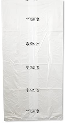 Triline Eco Lot de 50 sacs poubelle 1000 l Transparent – Résistant à la déchirure ✓ 100% recyclable