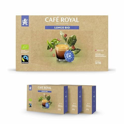 Café en Dosettes - Café Royal Pro | 3 x 50 - Compatibles avec les Machines à café Nespresso®* Professional - Saveur Lungo BIO