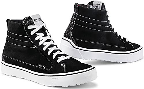 TCX Street 3 Scarpe da moto da donna impermeabili (Black/White,37)