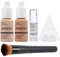 Phoera Foundation Full Coverage Makeup Set - Includes Nude & Buff Beige 30ml Matte Foundation, 6ml Face Primer PLUS Liquid Foundation Brush & Silicone Blender Sponge for Easy Application