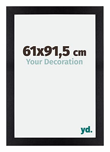 yd. Your Decoration - Bilderrahmen 61x91.5 cm - Schwarz Matt - Billderrahmen aus MDF mit Acrylglas - Antireflex - 61x91.5 Rahmen - Mura
