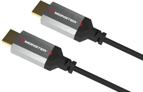 MONSTER - Câble HDMI - Résolution 4K - Vidéo HDR - Audio Return Channel - 22,5 GBPS - Vitesse Éclair - Triple Blindage - Homologué UL et CL3-4,5 Mètres - Noir