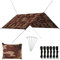 vidaXL Outdoor Tarp mit 6 Heringen 6 Seilen UV-beständig Regenplane Sonnensegel Hängematte Zeltplane Camping Zelt Plane 3x2,85m Camouflage