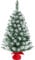 Yaheetech 2ft/3ft Frosted Tabletop Artificial Christmas Tree Portable Christmas Tree with Cement Base Xmas Holiday Decoration (3ft, White)