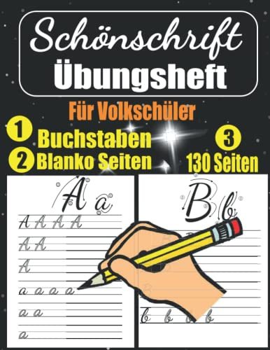 Schönschrift Übungsheft für Volkschüler: Vereinfachte Ausgangsschrift der Klassen 2 und 3 - Schreibübung zur verbesserung der Handschrift für Kinder und Jugentliche