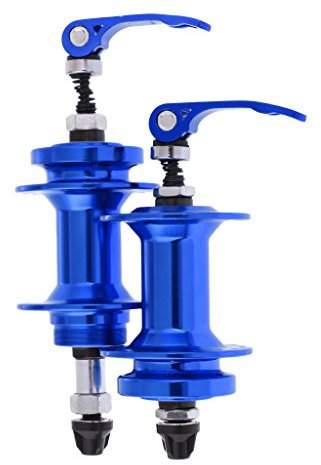 Easnea Fahrrad-Naben-Set, 36 Löcher, MTB Rennrad, Scheibenbremse, Naben-Set, Kugellager vorne und hinten, für 5/6/7/8 Gänge, Blau
