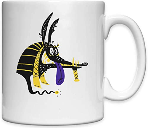 Goofy Anubis Egyptian God Weiße Keramiktasse Weiß One Size
