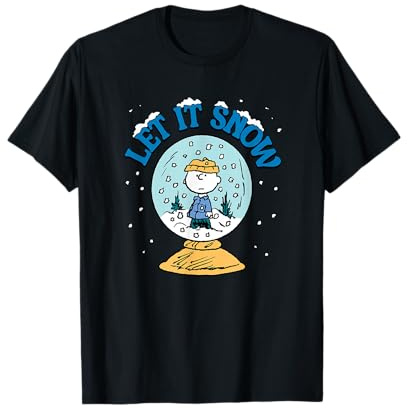 Peanuts Charlie Brown Weihnachts-Schneekugel T-Shirt