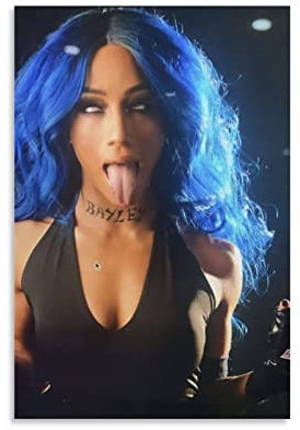 Shenywell Poster Kunstdrucke Sasha Banks, Leinwand 40x50cm Kein Rahmen