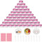 70 Pièces 5ml/5g Conteneur Cosmétique Bidon Vide Transparent Noir Et Blanc Petit Pot Plastique, Pot Vide Cosmétiques Peut être Utilisé Pour Le Baume à Lèvres, La Lotion, La Crème,Les Pilules (rose)