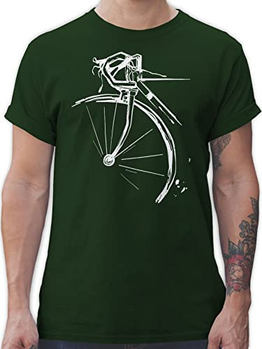 T-Shirt Herren - Bekleidung Radsport - Fahrrad Geschenk Rennrad I Radfahren Geschenk - L - Dunkelgrün - fahrradliebhaber Radsport-Bekleidung Bike Rad Tshirt Cycling Shirt Men Radfahrer Bicycle