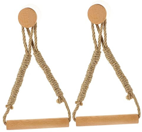 Cabilock 2 Stücke Seil Rollenhalter Toilettenpapier Holz Baumwolle Seil