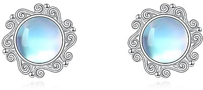Mondstein Ohrringe Sterling Silber Mondstein Ohrstecker Ohrringe Boho Geburtstag Schmuck Geschenke für Damen